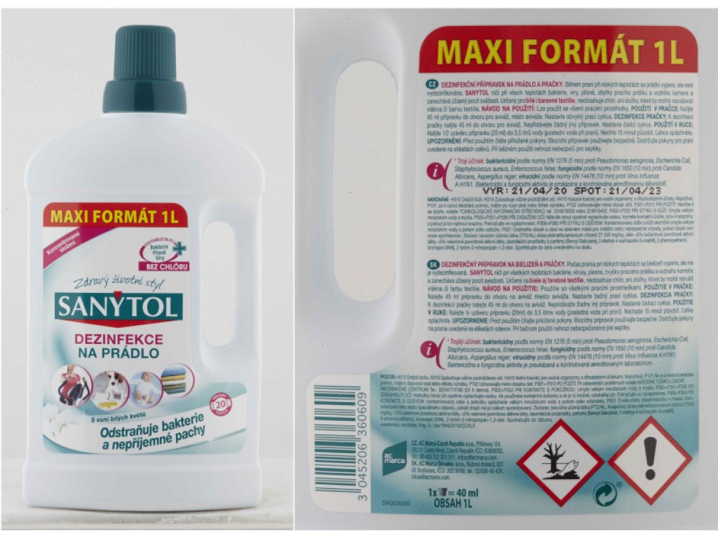 Sanytol Marca - dezinfekce na prádlo, 1000 ml, bílé květy