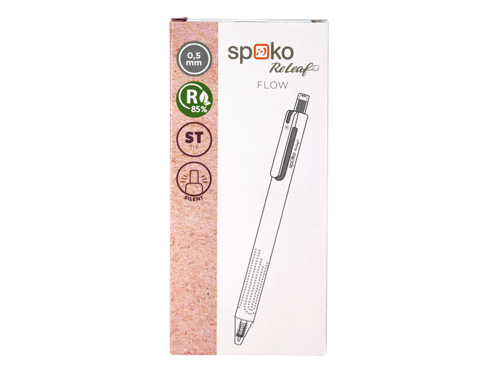 Spoko ReLeaf Flow gelové pero, ST Tip, modrá náplň, 2 ks