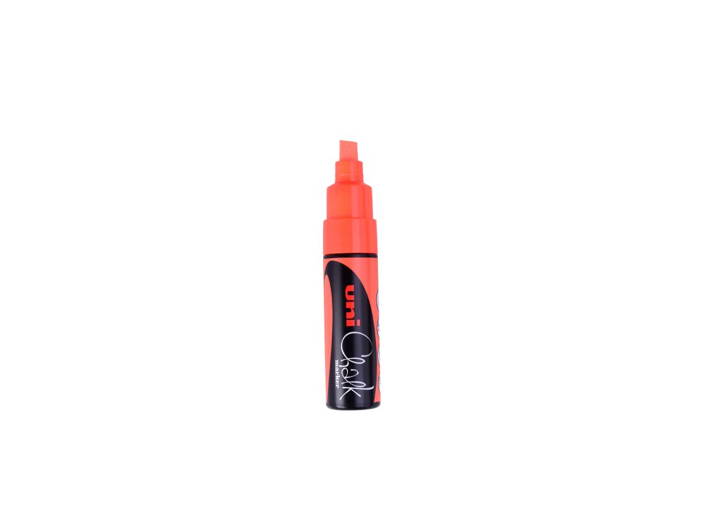 UNI PWE-8K křídový popisovač, 8 mm,  fluo-oranžový