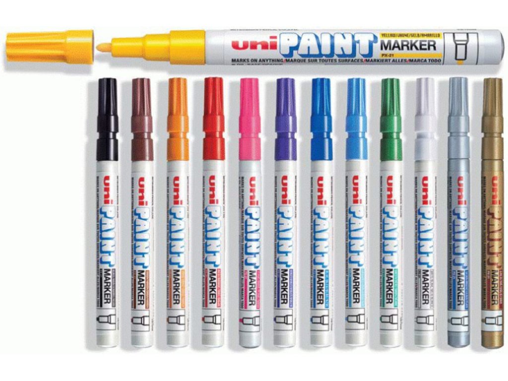 UNI PX-21 popisovač lakový PAINT Fine, 0,8-1,2 mm, černý