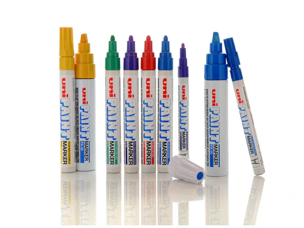 UNI PX-21 popisovač lakový PAINT Fine, 0,8-1,2 mm, modrý