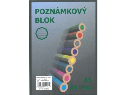 Blok A5 čtvereček 40 listů V.P.