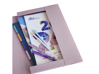 Box A4 SPOKO ReLeaf s gumičkou. fialová