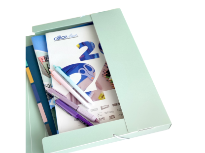 Box A4 SPOKO ReLeaf s gumičkou, zelená