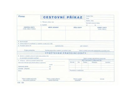 Cestovní příkaz A5 MSK 500 2