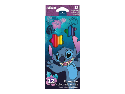 Colorino pastelky trojhranné Stitch, 12 barev