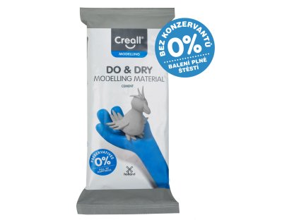 Creall samotvrdnoucí modelovací hmota DO&DRY hypoalergenní, 500 g, šedý cement