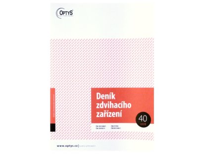 Deník zdvihacího zařízení OP 227