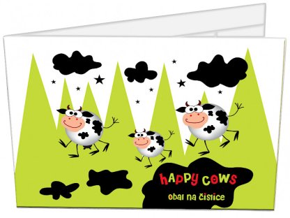 Desky na číslice Happy cows 7641