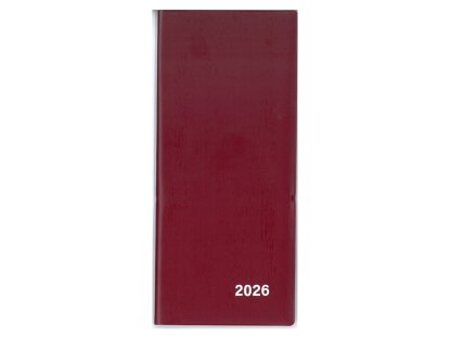 Diář 2026 měsíční plánovací VM1-1 PVC bordó