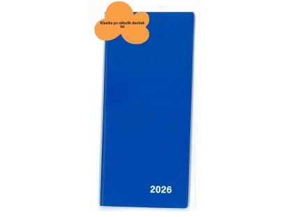 Diář 2026 měsíční plánovací VM1-1 PVC modrá