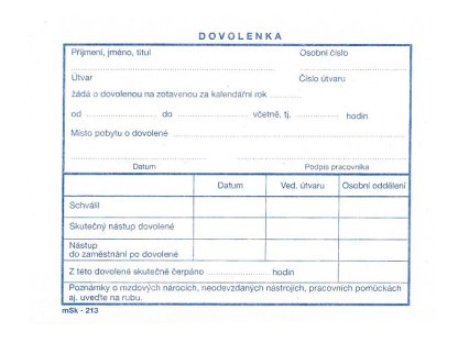 Dovolenka MSK 213, 100 listů 2