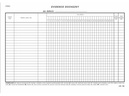 Evidence docházky MSK 246