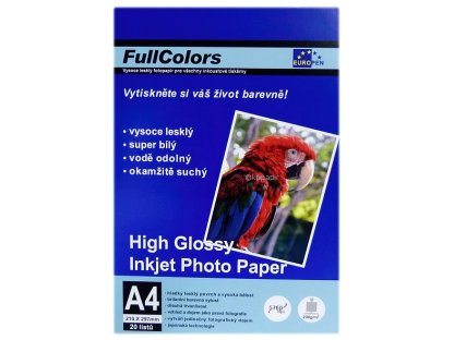 Fotopapír Europen A4/200 gr./20 listů, vysoce lesklý InkJet