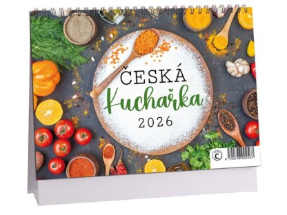 K 787 - Stolní kalendář 2026 týdenní Česká kuchařka