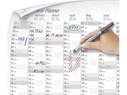 Kalendář 2025 nástěnný roční Plánovací A1 Staedtler s popisovačem