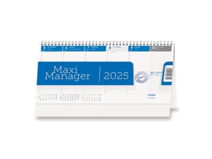 Kalendář 2025 stolní Maximanager GS25-007 - modrý