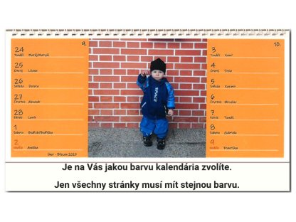 Kalendář 2026 stolní na zakázku 14 denní