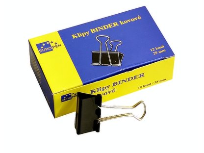 Klip binder Europen 25 mm balení 12 ks