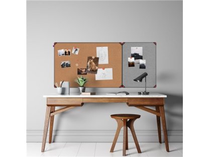 Korková tabule MEMOBE IDEA, 90x60cm, hlinikový rám