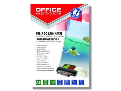 Laminovací fólie Office A3 125 mic, 100 ks lesklá