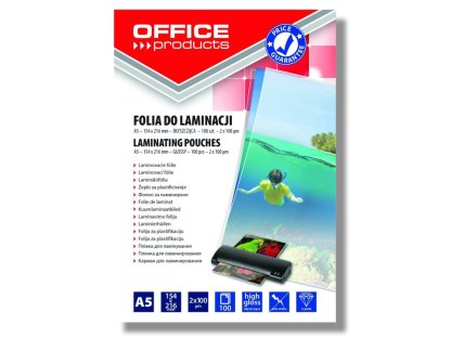 Laminovací fólie Office A5 100 mic, 100 ks lesklá