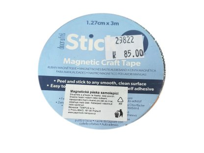 Magnetická páska samolepicí 1,27 cm x 3 m