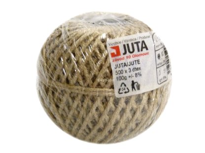 Motouz jutový 100 g, 500 x 3 tex