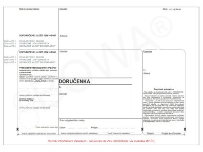 Obálka Doručenka C5 (162x229) bílá ODJ-D / 1000 ks