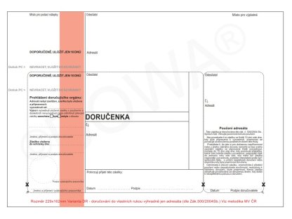 Obálka Doručenka C5 (162x229) červená ODJ-DR / 1000 ks