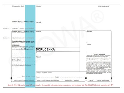 Obálka Doručenka C5 (162x229) modrá ODJ-DZ / 1000 ks