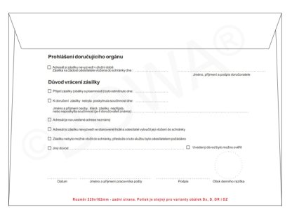 Obálka Doručenka C5 (162x229) modrá ODJ-DZ / 1000 ks