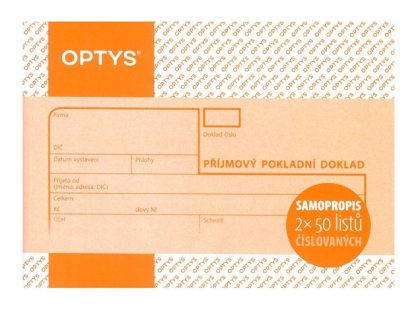 Optys 1081 Příjmový pokladní doklad