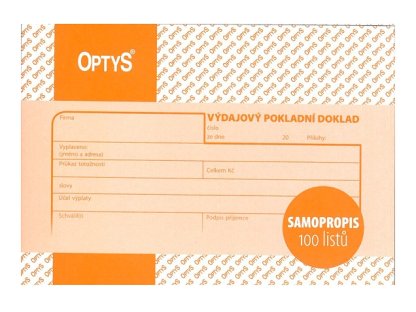 Optys 1083 Výdajový pokladní doklad