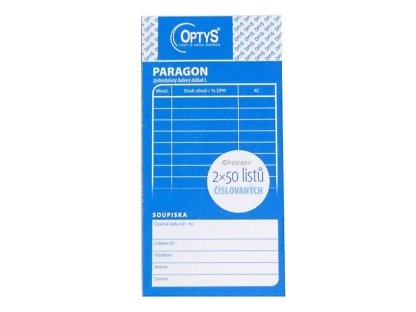 Optys 1092 Paragon obchodní  2 x 50 listů