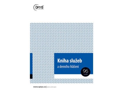 Optys 1242 Kniha evidence služeb den. hlášení A4, 96 listů