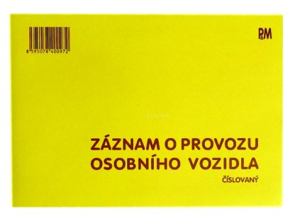 PaM 97 Záznam o provozu OV číslovaný