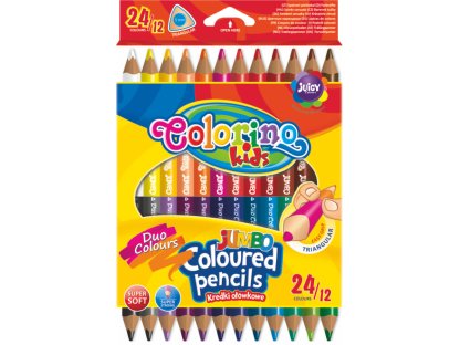 Pastelky Colorino trojhranné oboustranné 24 barev