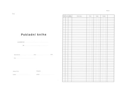 Pokladní kniha MSK 144