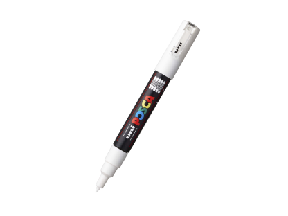 Posca popisovač PC-1M, 0,7 - 1 mm, bílá (1)
