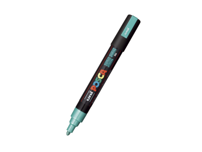 Posca popisovač PC-5M, 1,8 - 2,5 mm, metalická zelená (M6)