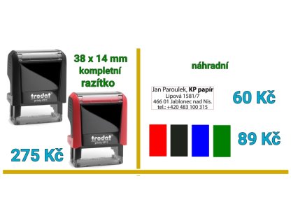 Razítko Trodat 4911, kompletní - černý strojek 2