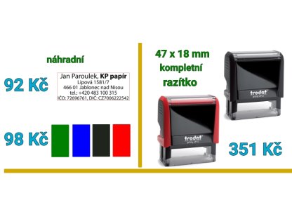 Razítko Trodat 4912 ORIGINAL, kompletní - černý strojek 2
