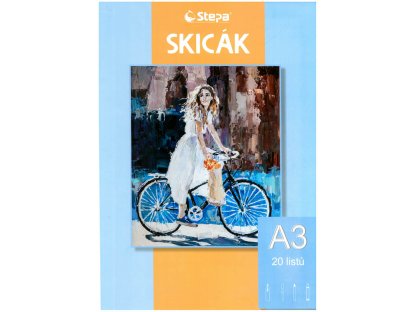 Skicák A3, blok 20 listů - bílý