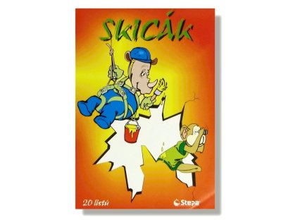 Skicák A4, blok 20 listů - bílý, 180 gr.