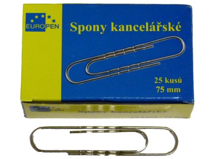 Sponky kancelářské Europen 75 mm balení 25 ks