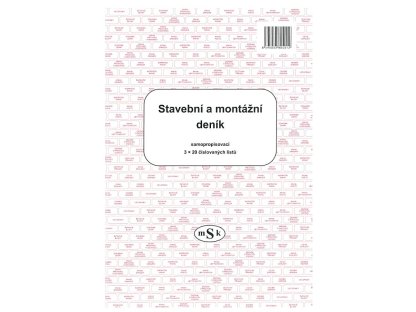 Stavební deník MSK 401, propisovací 3x20 listů