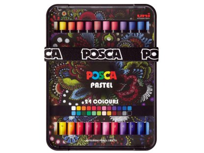 Uni Posca KPA-100 24C voskové pastely sada, 24 ks, mix barev