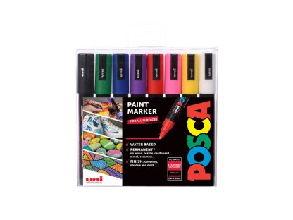 Uni Posca PC-5M  8 ks základní barvy mix barev