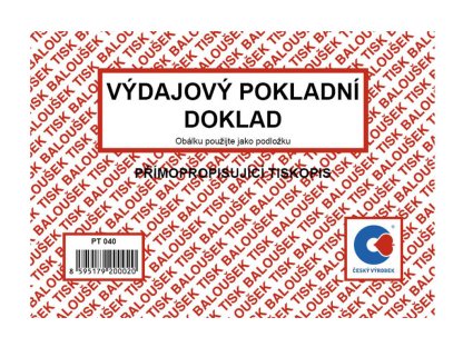 Výdajový pokladní doklad PT 040